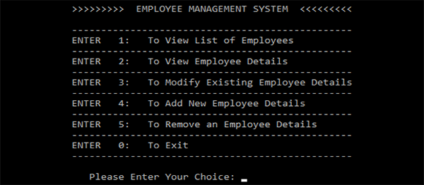 Screenshot 4293000 - Employee Management System In C++ With Source Code