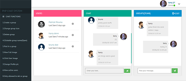 Screenshot 4522000 - Messenger Chat In PHP, JavaScript With Source Code