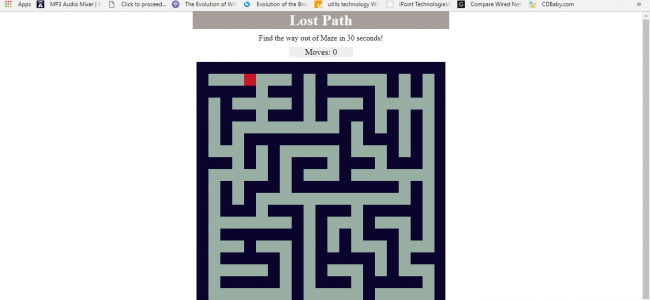 Screenshot 4535 650x300 - Maze Game In HTML5, JavaScript With Source Code