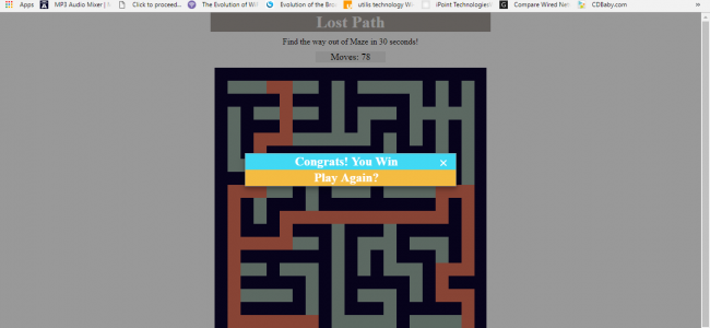 Screenshot 4537 650x300 - Maze Game In HTML5, JavaScript With Source Code