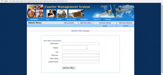 Courier Management System In Php With Source Code Source Code Project