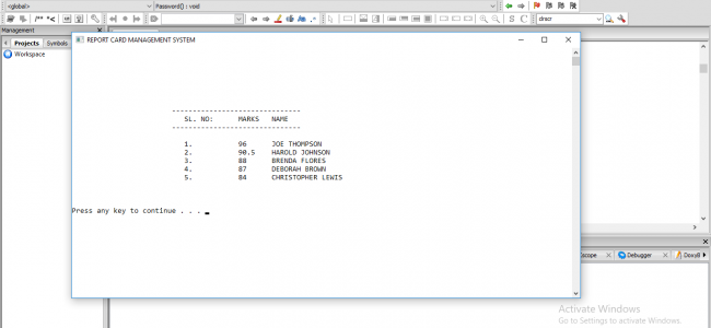 Screenshot 901 650x300 - Report Card Management System In C++ With Source Code