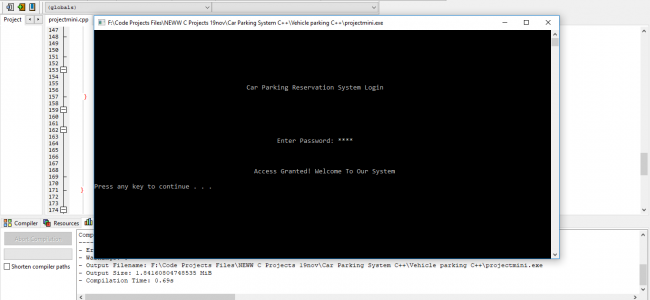 Screenshot 92 650x300 - Car Parking Reservation System In C++ With Source Code