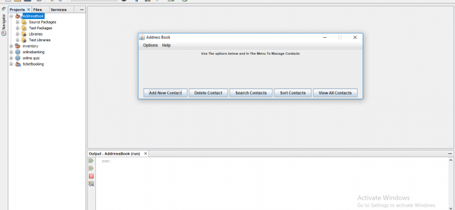 Screenshot 920 650x300 - Simple Address Diary In Java, CVS With Source Code