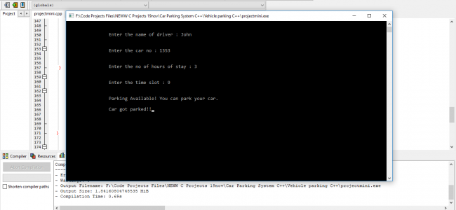 Screenshot 98 650x300 - Car Parking Reservation System In C++ With Source Code