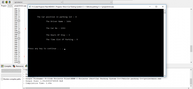 Screenshot 99 650x300 - Car Parking Reservation System In C++ With Source Code
