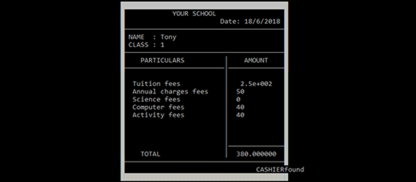 SCHOOL FEE STRUCTURE SYSTEM IN C++WITH SOURCE CODE