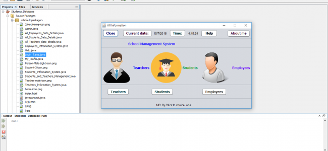 employee management system project in java netbeans