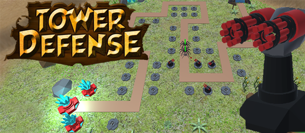 Screenshot towerdefense - Tower Defense Game In UNITY ENGINE With Source Code