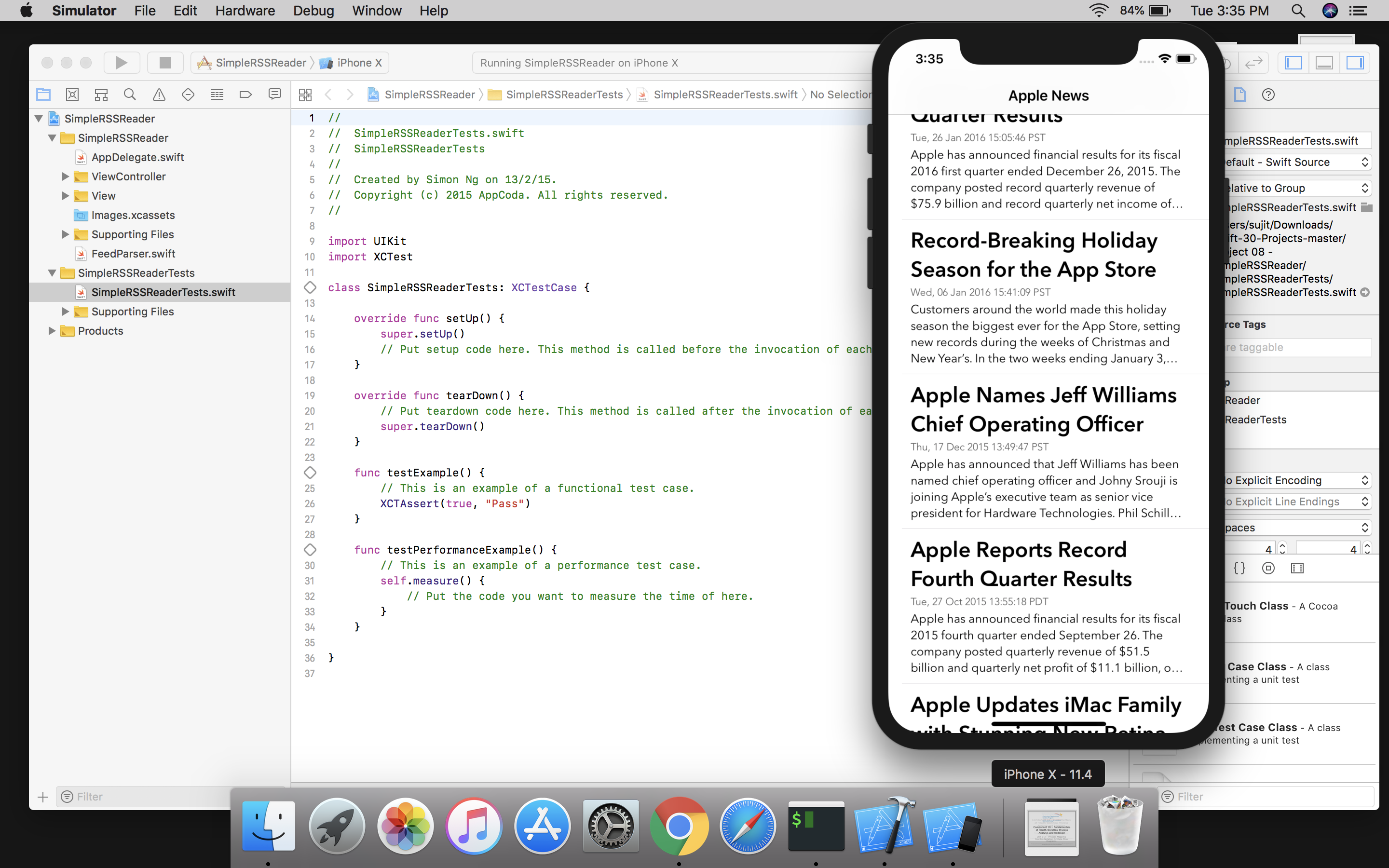 Screen Shot 2018 09 11 at 3.35.49 PM - SIMPLE RSS READER APPLICATION IN SWIFT WITH SOURCE CODE
