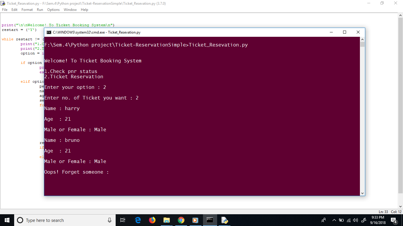 Simple trading system in python