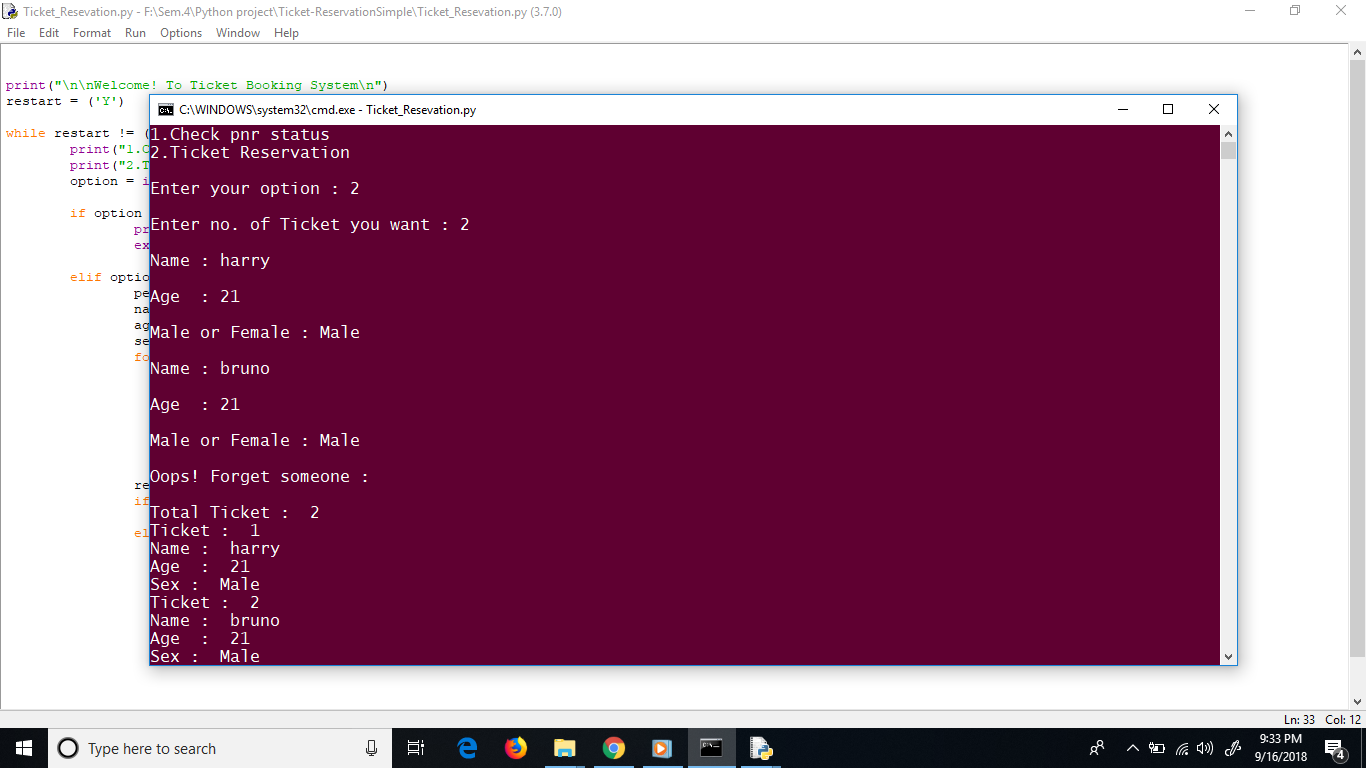 Simple trading system in python