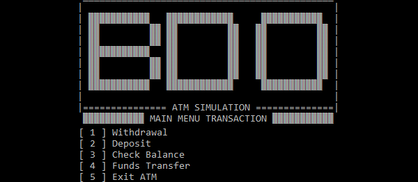 ATM Simulator System In C With Source Code Source Code Project