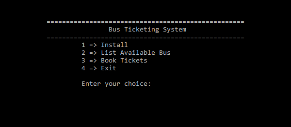 BUS TICKETING SYSTEM IN C++ WITH SOURCE CODE