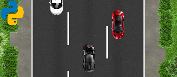 Screenshot dodgegamePython - Car Dodge Game In PYTHON With Source Code