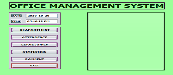 OFFICE MANAGEMENT SYSTEM IN JAVA WITH SOURCE CODE