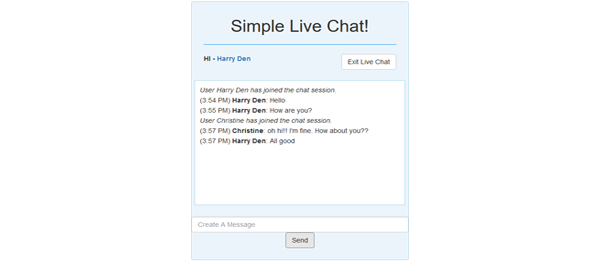 Screenshot simpleLiveChat - Simple Live Chat In PHP and JavaScript With Source Code