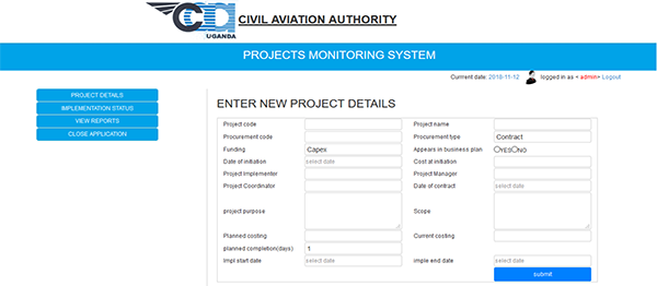 Screenshot projectsMonitoringSystemPHP - Project Monitoring System In PHP With Source Code