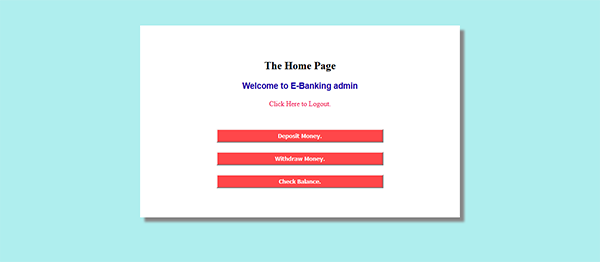 Screenshot simpleEbankPHP - Simple E-Banking System In PHP With Source Code