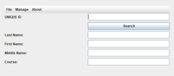 Screenshot simpleStudentInfoSystemJAVA - Simple Student Information System In JAVA With Source Code