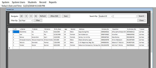 Screenshot EnrollmentSystemVBNET - ENROLLMENT SYSTEM IN VB.NET WITH SOURCE CODE