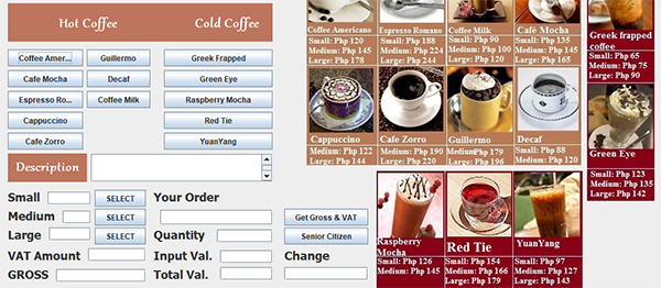 Screenshot coffeeShopSystemJAVA - Coffee Shop System In JAVA With Source Code