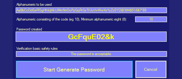 Screenshot passwordGeneratorvbnet - PASSWORD GENERATOR IN VB.NET WITH SOURCE CODE