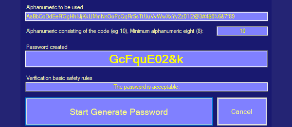 Screenshot passwordGeneratorvbnet - Password Generator In VB.NET With Source Code