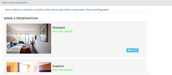Screenshot simpleOnlineHotelReservePHP - SIMPLE ONLINE HOTEL RESERVATION SYSTEM IN PHP WITH SOURCE CODE