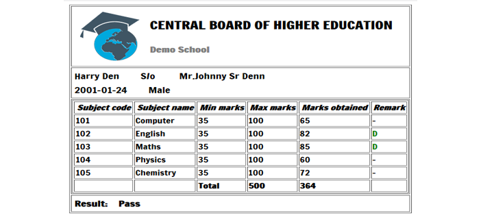 Screenshot onlineResultSystemPHP - ONLINE RESULT SYSTEM IN PHP WITH SOURCE CODE