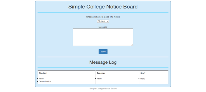SIMPLE COLLEGE NOTICE BOARD IN PHP WITH SOURCE CODE