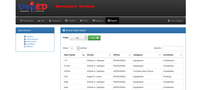 Equipment Inventory Management System In PHP With Source Code