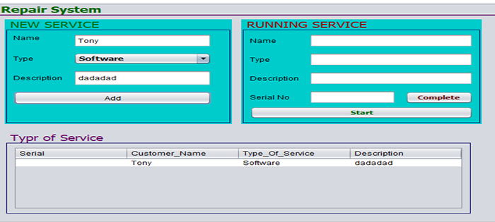 Repair service system in java - REPAIR SERVICE SYSTEM IN JAVA WITH SOURCE CODE