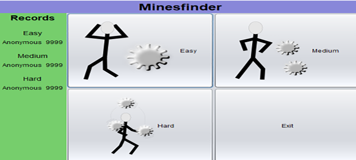 mines finder game in java