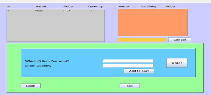 cafeteria management system project in java