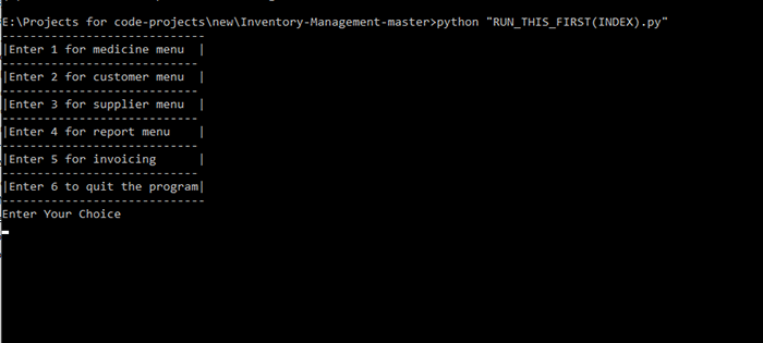 Medical inventory System In Python - MEDICAL INVENTORY SYSTEM IN PYTHON WITH SOURCE CODE