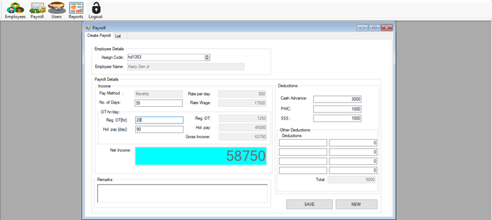 Payroll System in C#