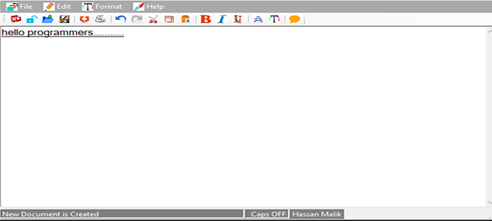 Simple Text Editor In C#