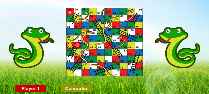 Snakes and Ladders Game in Python - SNAKES AND LADDERS GAME IN PYTHON WITH SOURCE CODE