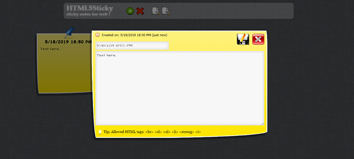 STICKY NOTES IN HTML5 WITH SOURCE CODE