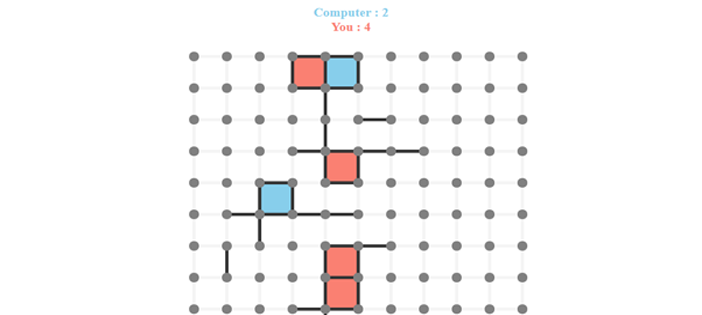 Dots and Boxes Game in JavaScript