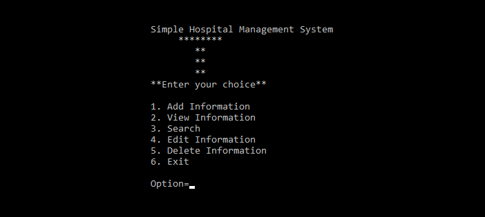 Simple Hospital Management System in C Programming - Simple Hospital Management System In C Programming With Source Code