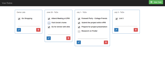 ToDo List Application in VueJS