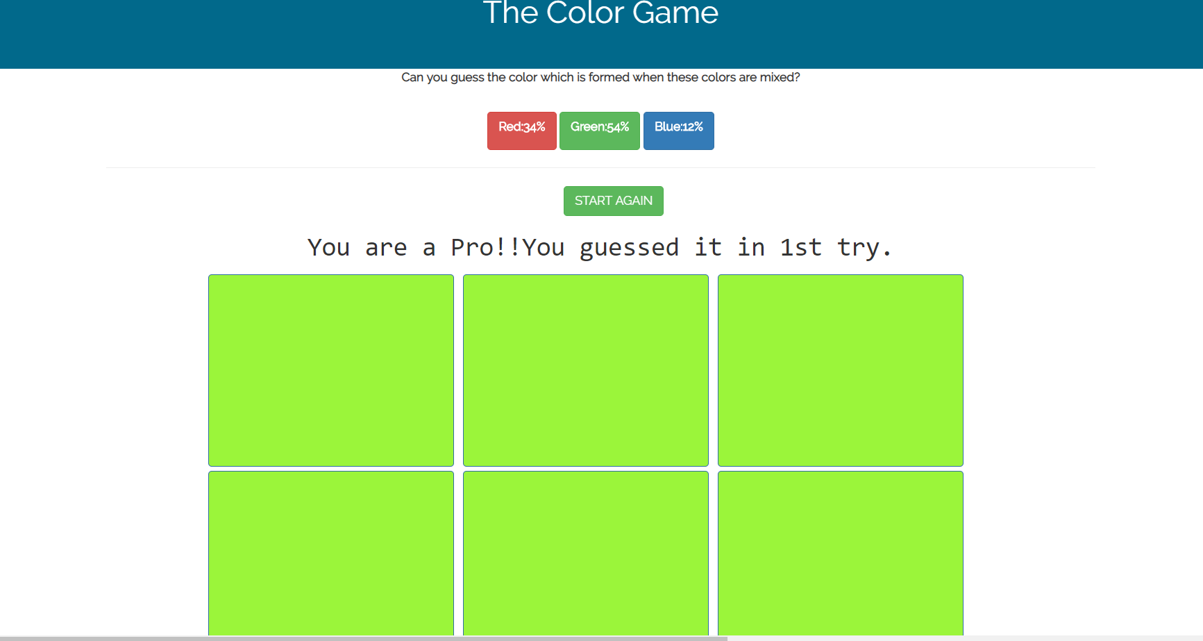 image of color game