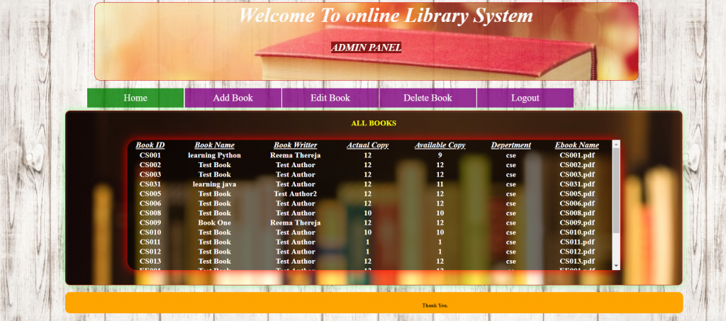 Online Library System In PHP With Source Code - Source Code & Projects