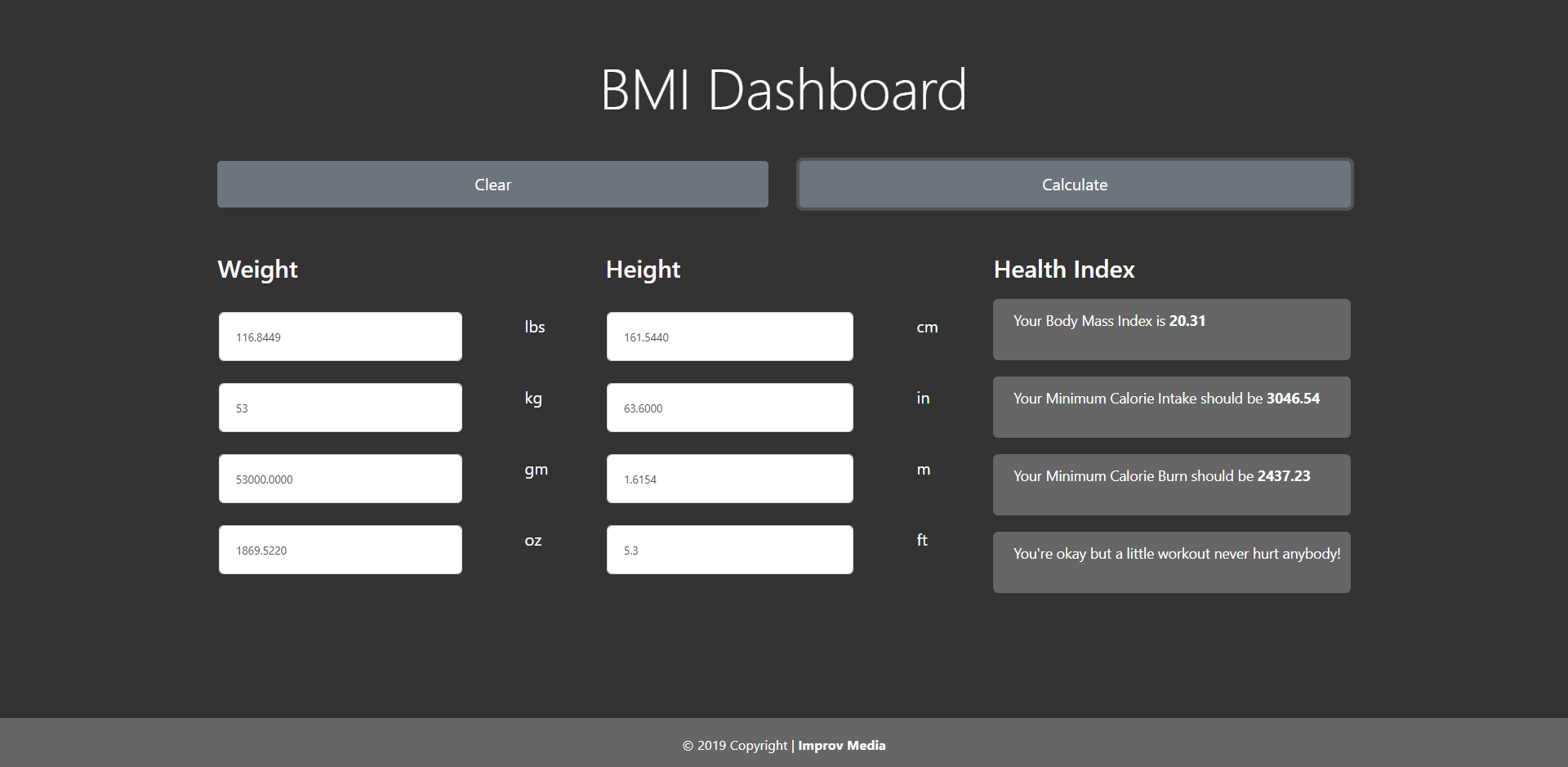 BMI CALCULATOR IN JAVASCRIPT WITH SOURCE CODE