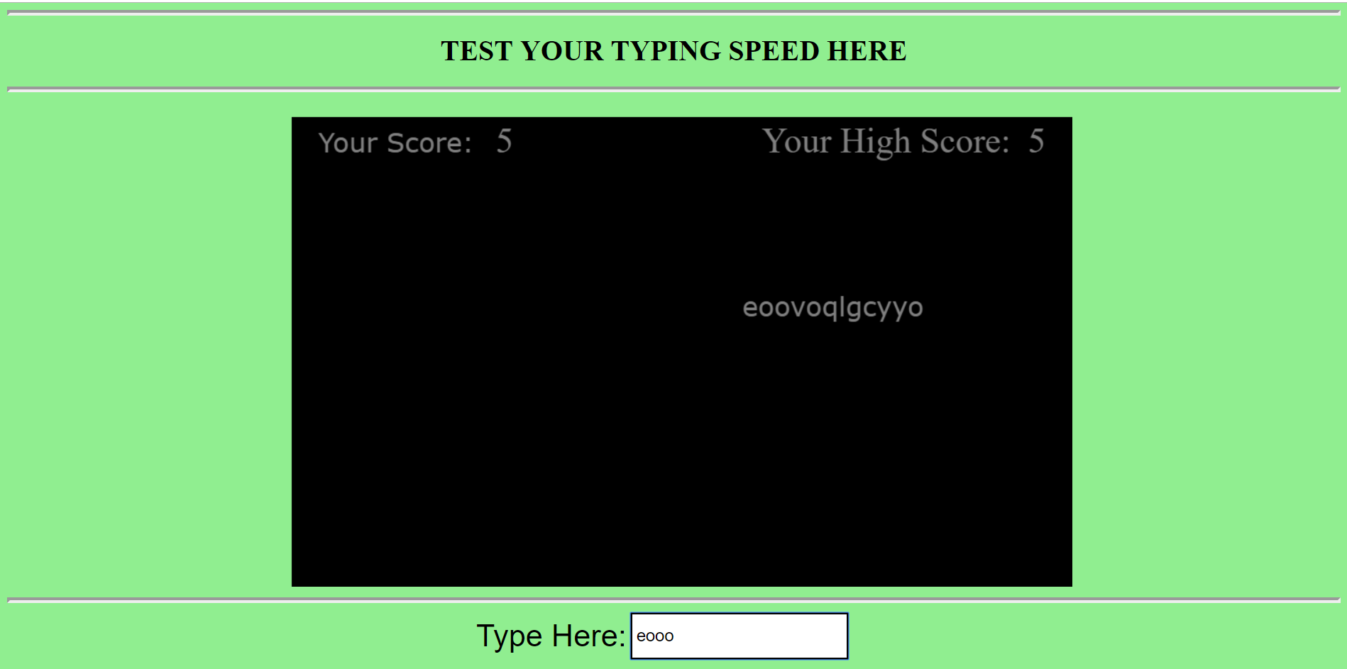 SPEED TYPER IN JAVASCRIPT WITH SOURCE CODE