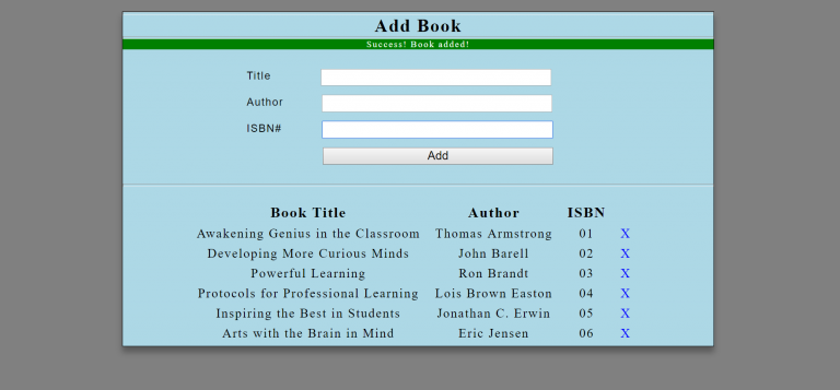 image of book listing system
