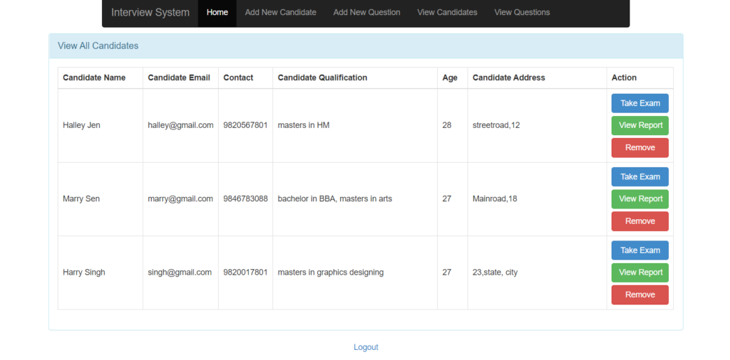 image of Interview Management System