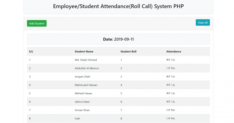 image of Student/Employee Attendance System
